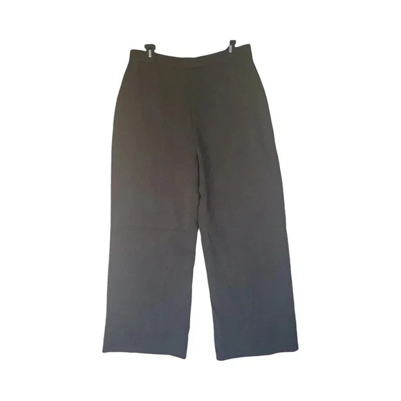 New St. John Pants Size 14 Brown Stretch Waist Wide Leg Pull On - Picture 2 of 6